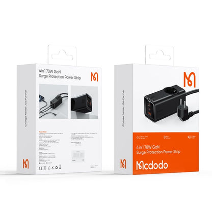 Extensión McDodo CH-4620, 1 x Schuko, Negro