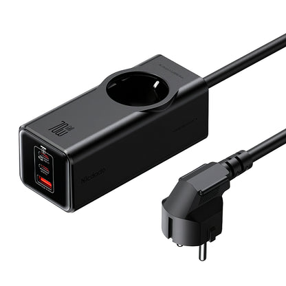Extensión McDodo CH-4620, 1 x Schuko, Negro