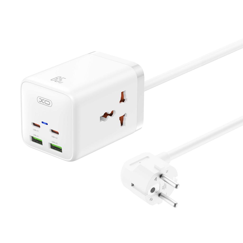 Regleta XO Design WL24, 2 x Enchufe, Blanco