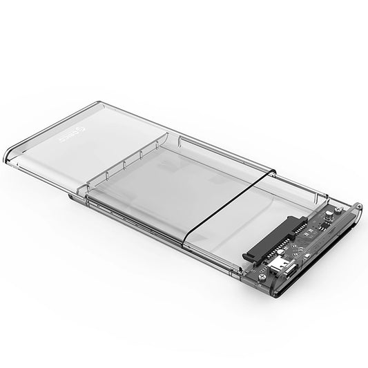 Rack Orico 2139C3 para HDD / SSD SATA 2.5 pulgadas, USB-C, Transparente