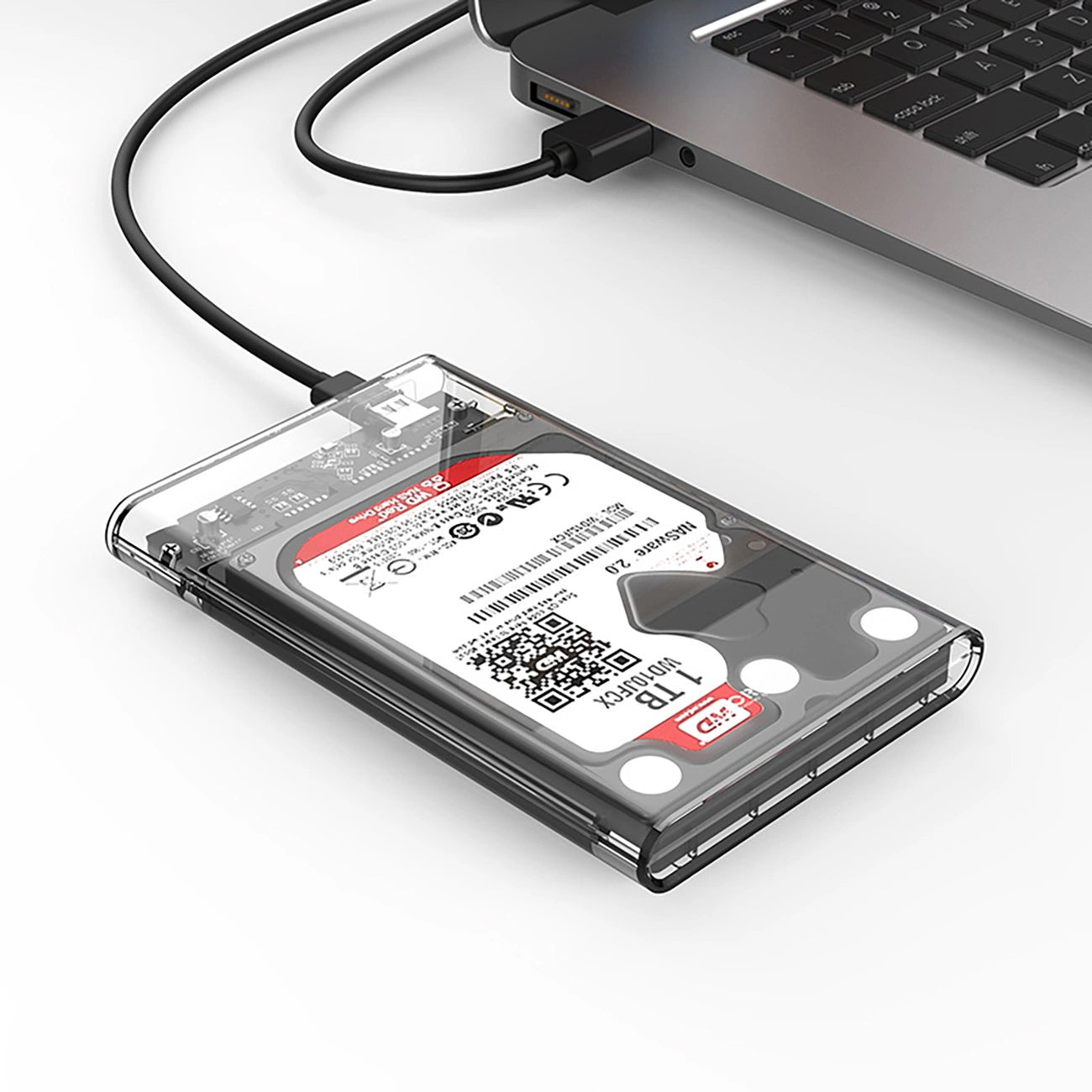 Rack Orico 2139C3 para HDD / SSD SATA 2.5 pulgadas, USB-C, Transparente