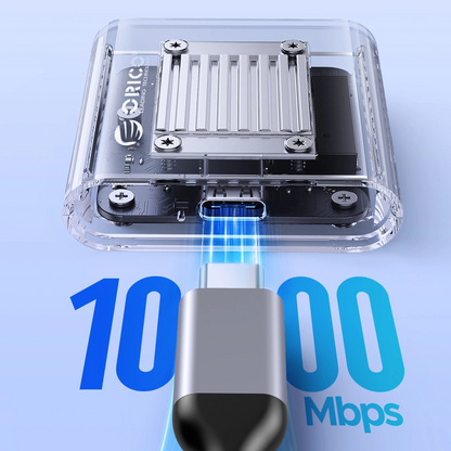 Rack Orico TC20-M2-10G para SSD M.2 NVMe 2230, Transparente