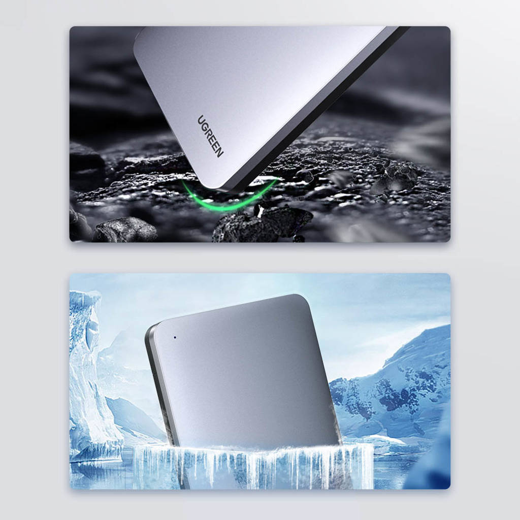 Rack UGREEN CM300 para HDD / SSD SATA 2.5inch, USB 3.1, Gris 