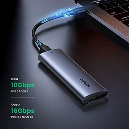 Rack UGREEN CM400 (10902) para SSD M.2 NVMe, Gris