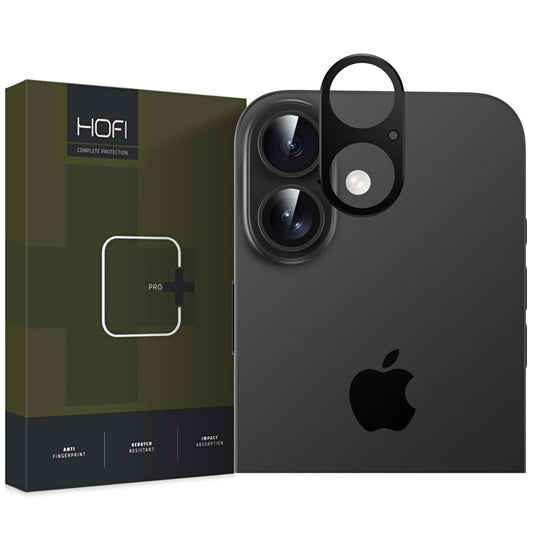 HOFI ALUCAM PRO+ Marco protector de cámara trasera para Apple iPhone 16 Plus / 16, Negro 