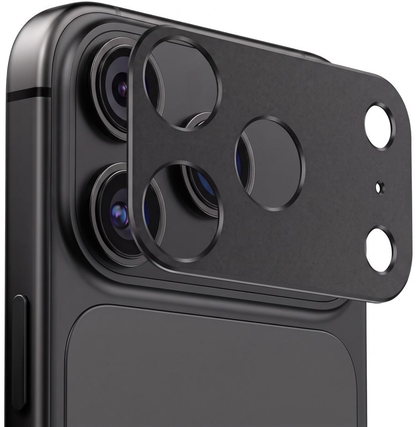 Marco de protección para cámara trasera Tech-Protect Camalloy Fit+ para Apple iPhone 18 Pro Max, Aluminio, Negro