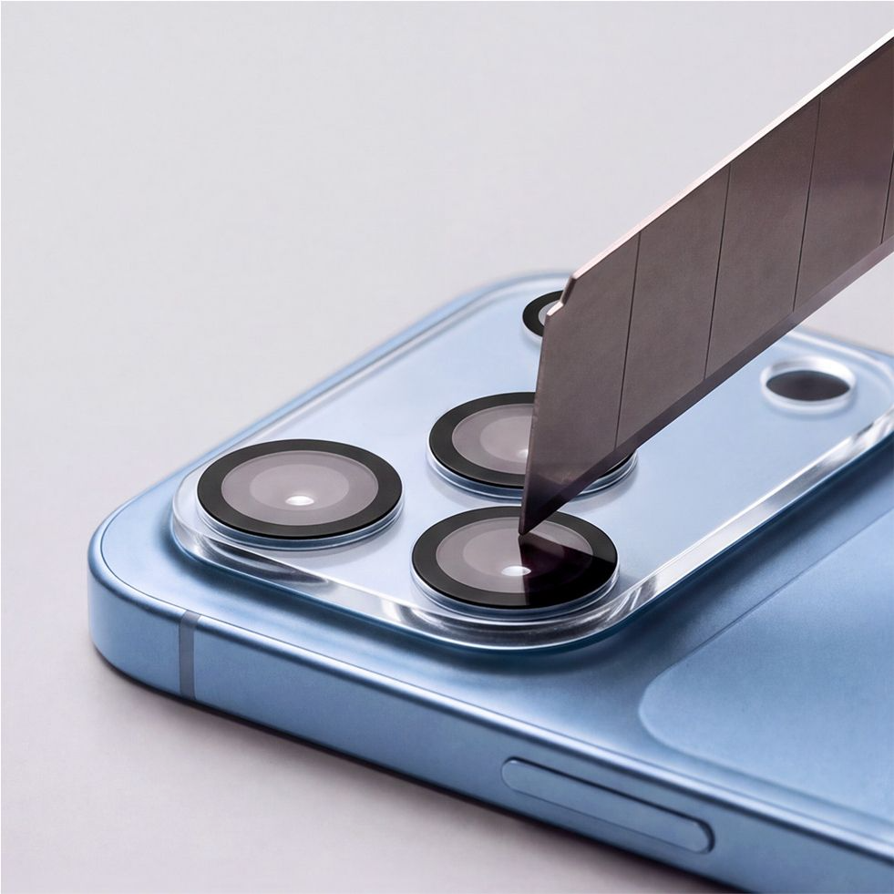 Marco protector para cámara trasera Tech-Protect Cam Fit+ para Apple iPhone 18 Pro Max, vidrio templado, transparente