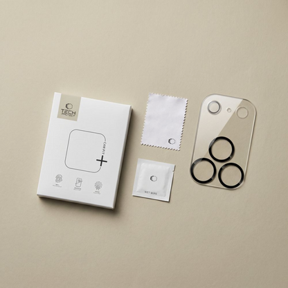 Marco protector para cámara trasera Tech-Protect Cam Fit+ para Apple iPhone 18 Pro Max, vidrio templado, transparente