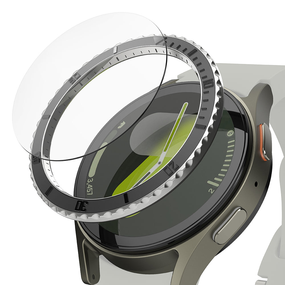 Marco de Protección Ringke Premium Styling para Samsung Galaxy Watch7 44mm, Modelo 3, Negro