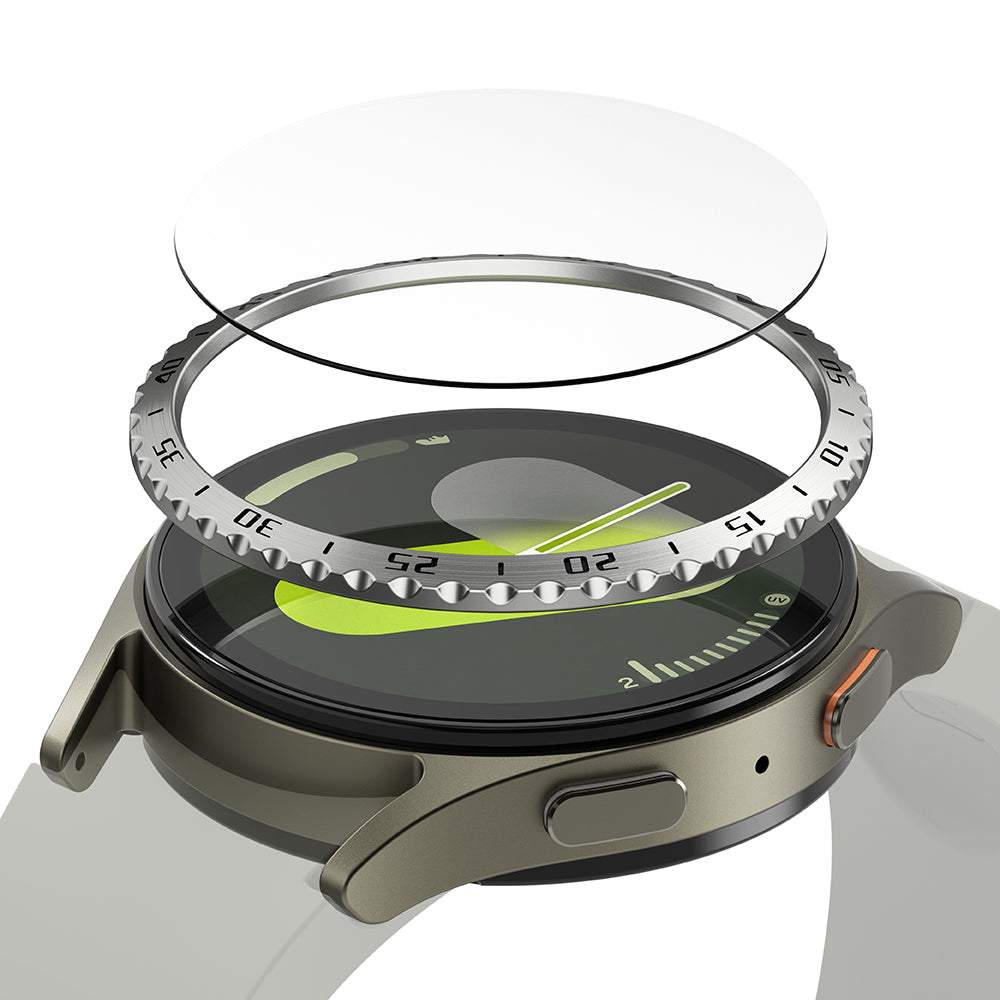 Marco de Protección Ringke Styling para Samsung Galaxy Watch7 40mm, Modelo 5, Plateado