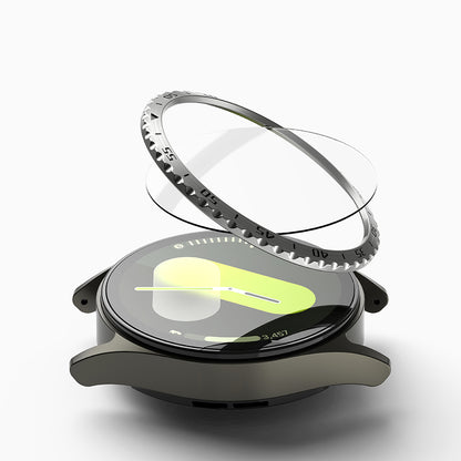 Marco de Protección Ringke Styling para Samsung Galaxy Watch7 40mm, Modelo 5, Plateado