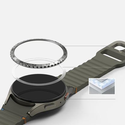 Marco de Protección Ringke Styling para Samsung Galaxy Watch7 40mm, Modelo 5, Plateado