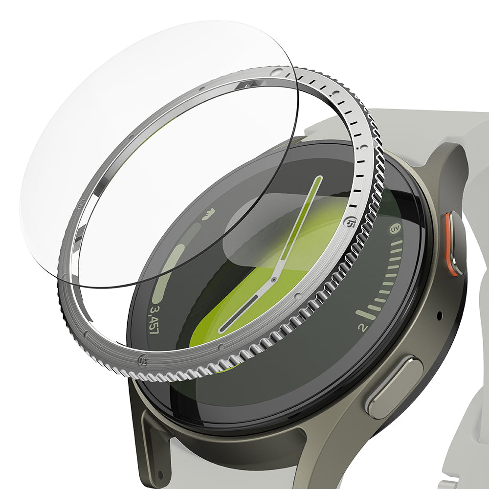 Marco de Protección Ringke Styling para Samsung Galaxy Watch7 40mm, Modelo 7, Plateado