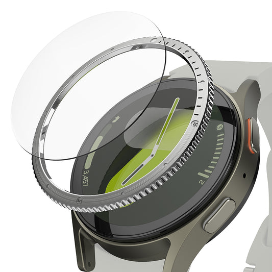 Marco de Protección Ringke Styling para Samsung Galaxy Watch7 40mm, Modelo 7, Plateado