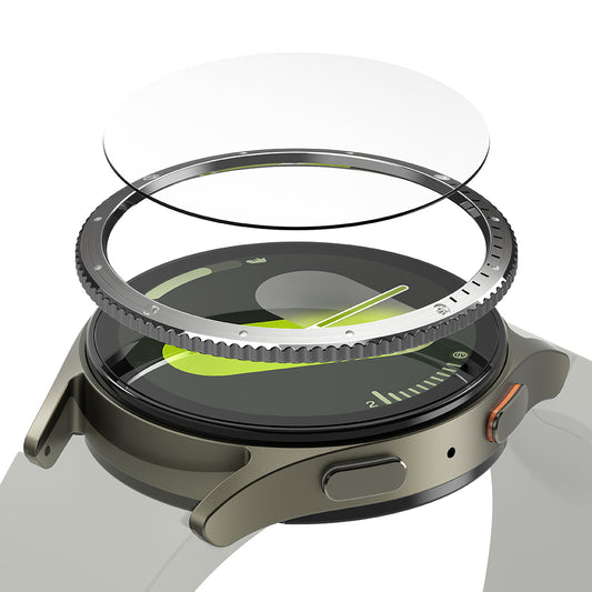 Marco de Protección Ringke Styling para Samsung Galaxy Watch7 40mm, Modelo 7, Plateado