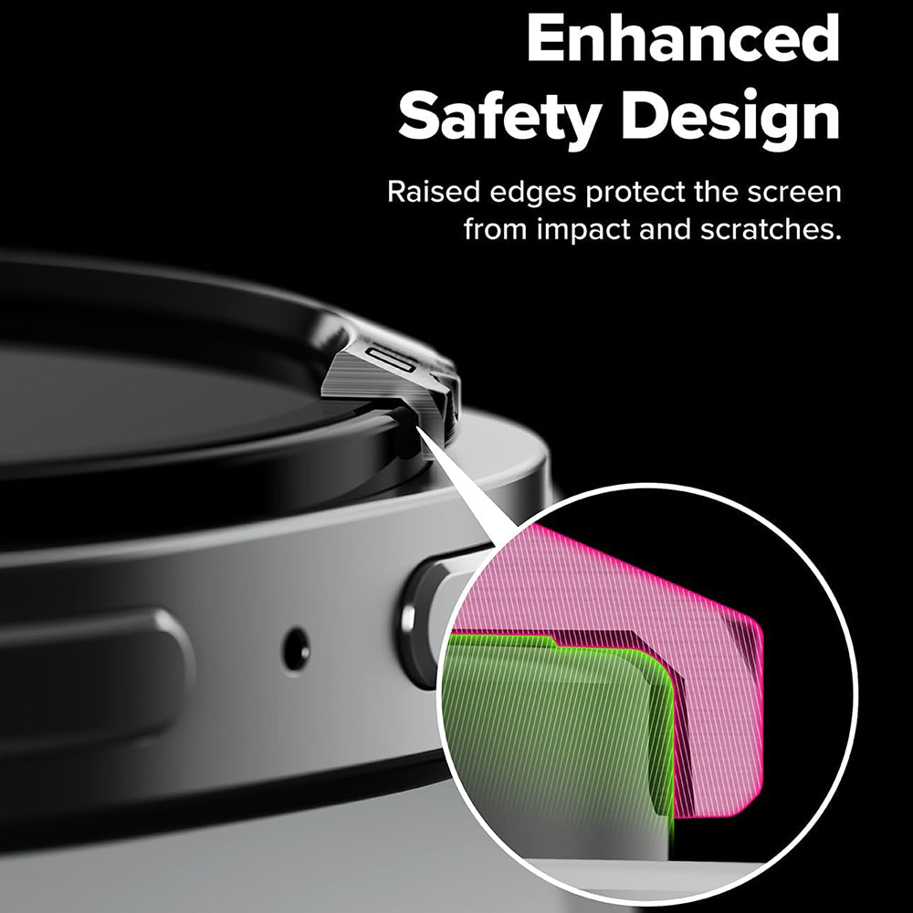 Marco de Protección Ringke Inner Styling para Samsung Galaxy Watch8 Classic, Plateado