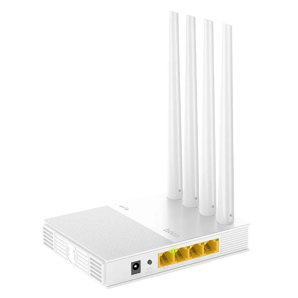 Router Wireless HOCO HI31, Banda Dual, Wi-Fi 5, Blanco