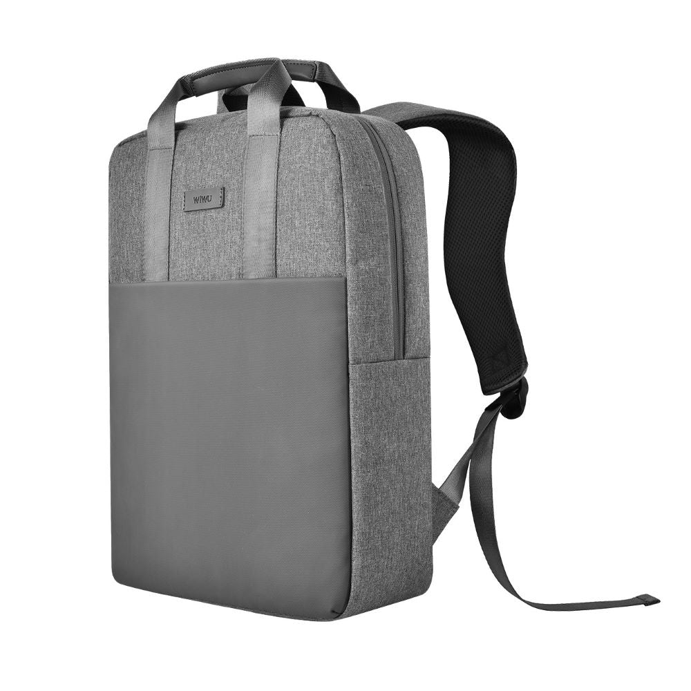 WiWu Mochila minimalista para portátil de 15,6 pulgadas, gris 