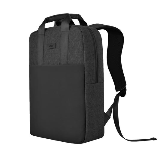 WiWu Mochila minimalista para portátil de 15,6 pulgadas, negra 