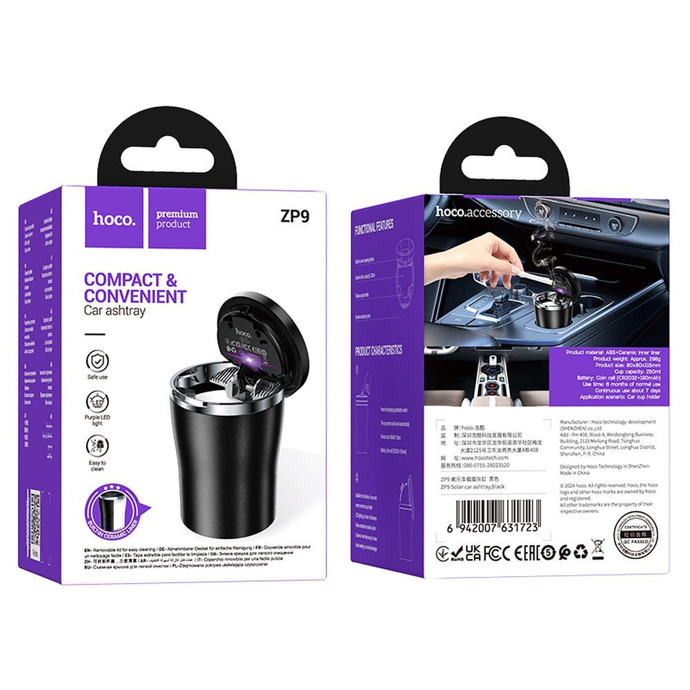 Cenicero para Auto HOCO ZP9