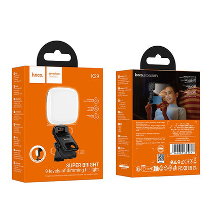 Selfie Light HOCO K29, Universal, Negro