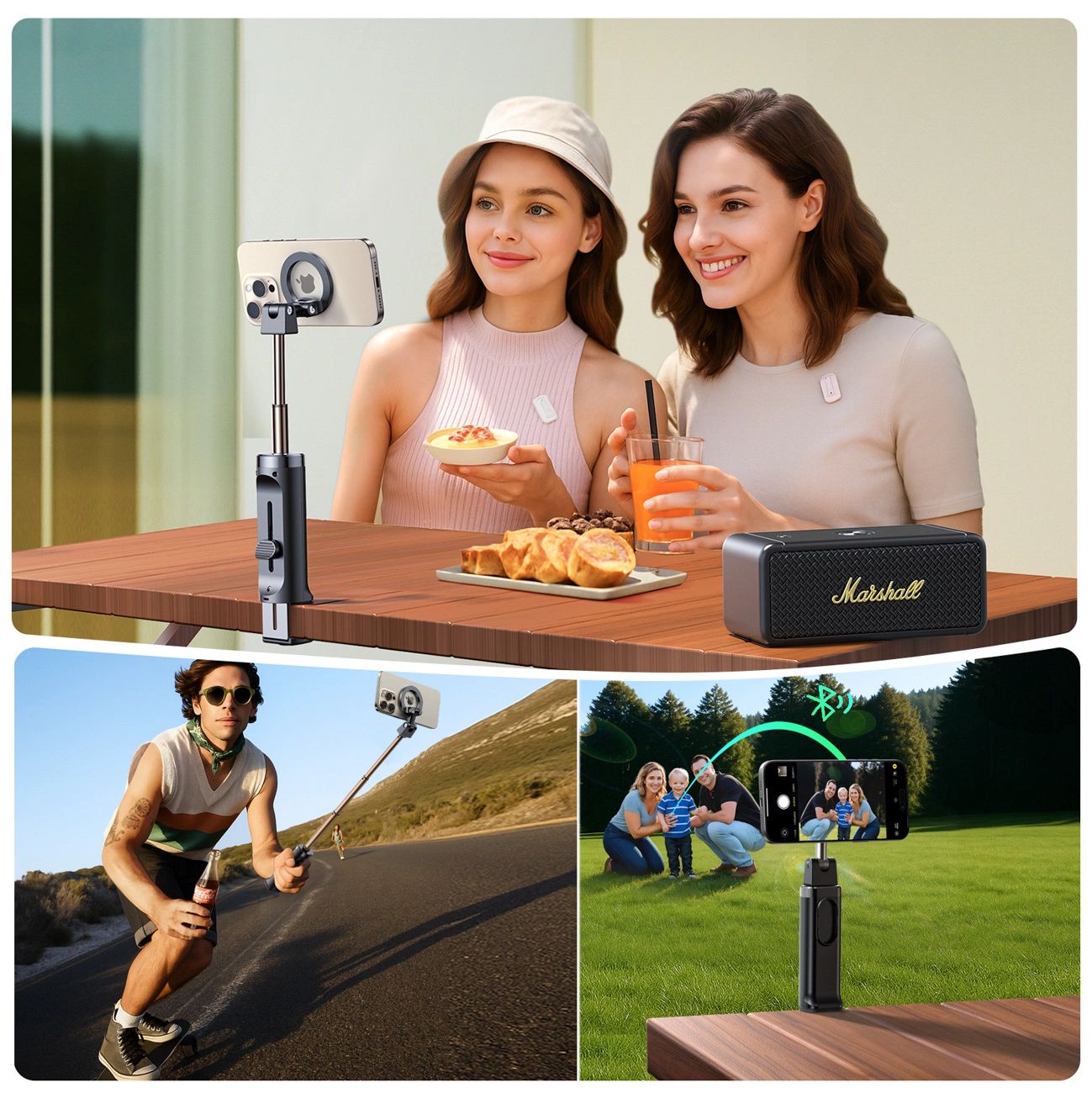Selfie Stick Bluetooth Joyroom JR-ZS509, Universal, Negro