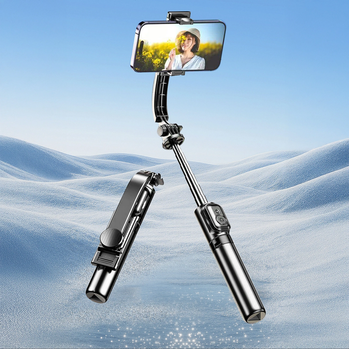 Selfie Stick Bluetooth Dudao F18S 4en1, Universal, Negro