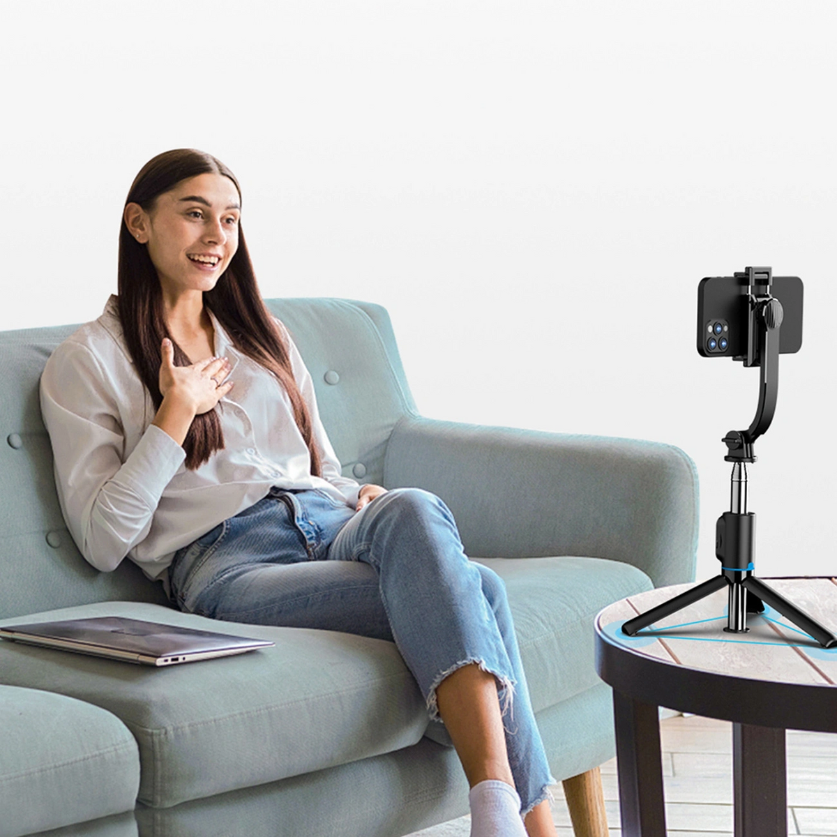 Selfie Stick Bluetooth Dudao F18S 4en1, Universal, Negro