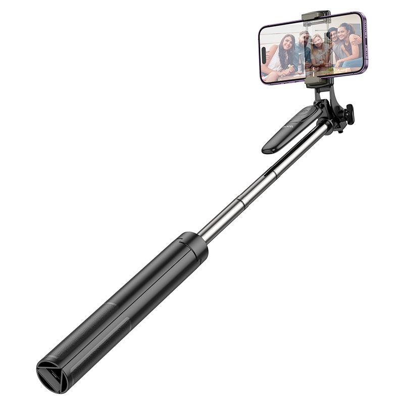 Selfie Stick Bluetooth HOCO K19 Soul Live Broadcast, Universal, Negro 