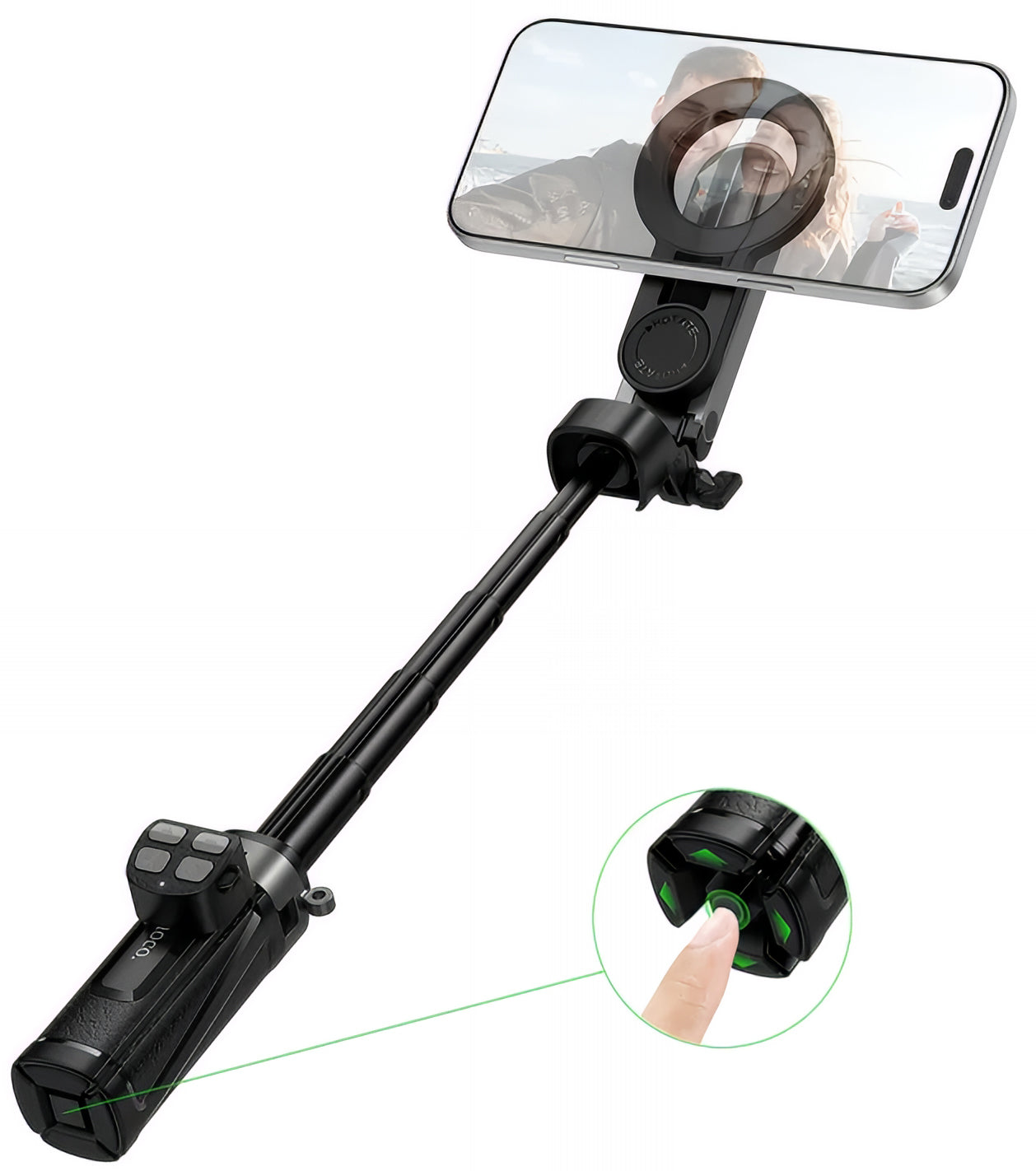 Selfie Stick Bluetooth HOCO K27 Pro, Universal, Negro