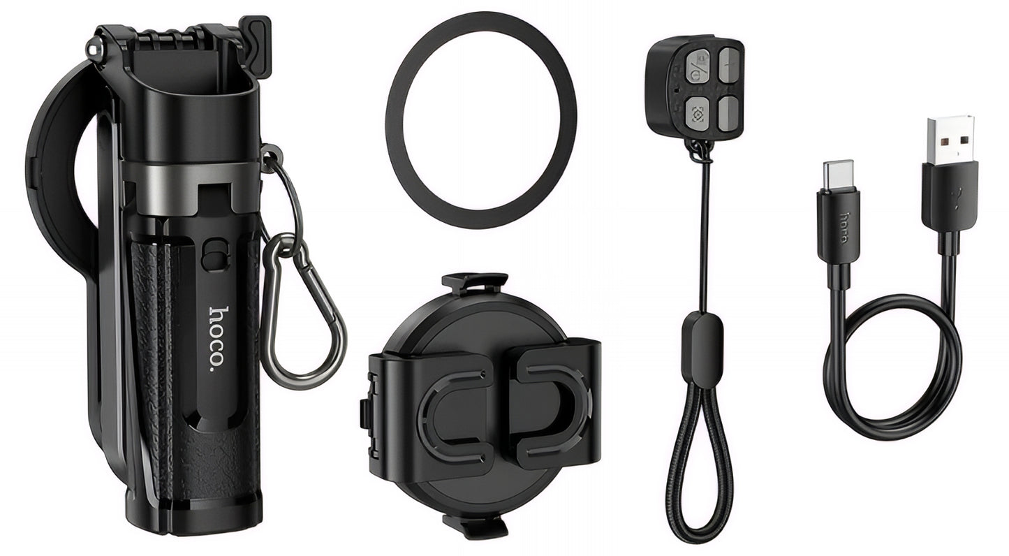 Selfie Stick Bluetooth HOCO K27 Pro, Universal, Negro