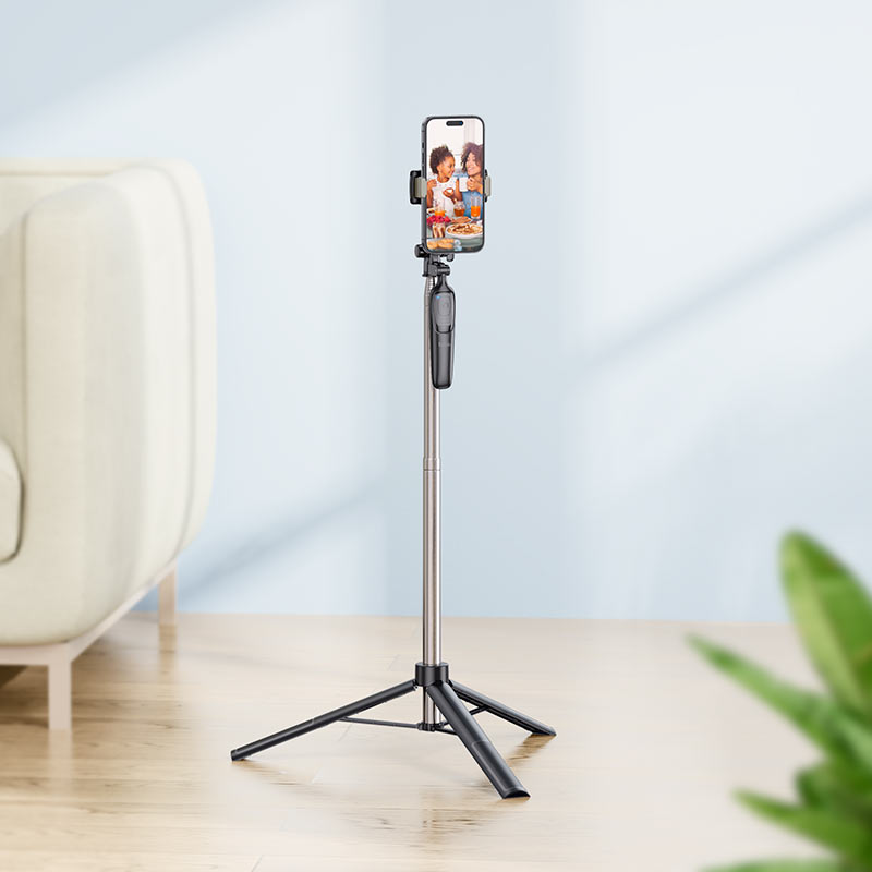 Selfie Stick Bluetooth HOCO K19 Soul Live Broadcast, Universal, Negro 