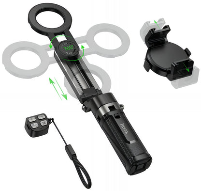 Selfie Stick Bluetooth HOCO K27 Pro, Universal, Negro