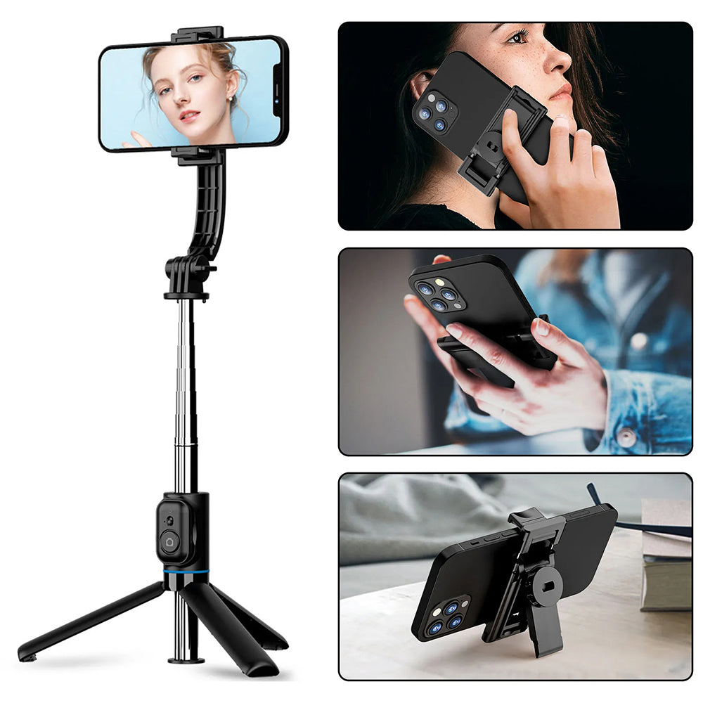 Selfie Stick Bluetooth Techsuit C01, Universal, Negro