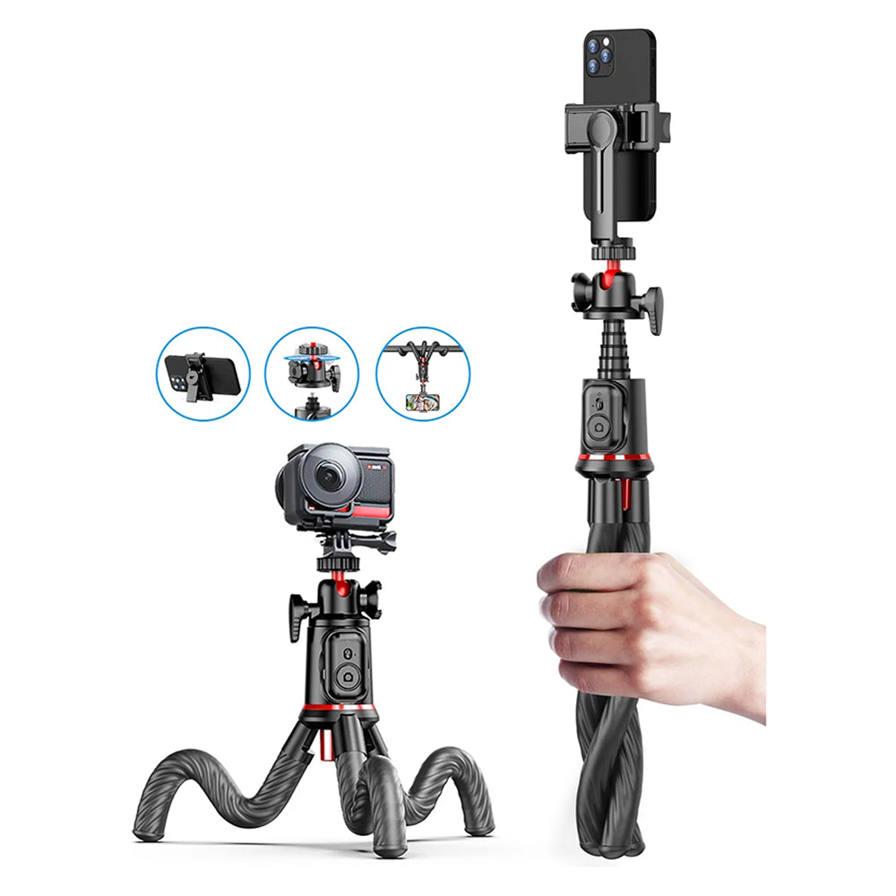 Selfie Stick Bluetooth Techsuit C03, Universal, Negro