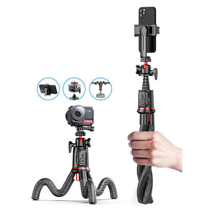 Selfie Stick Bluetooth Techsuit C03, Universal, Negro
