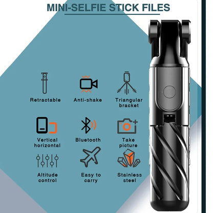 Selfie Stick Bluetooth Techsuit K03, Universal, Negro
