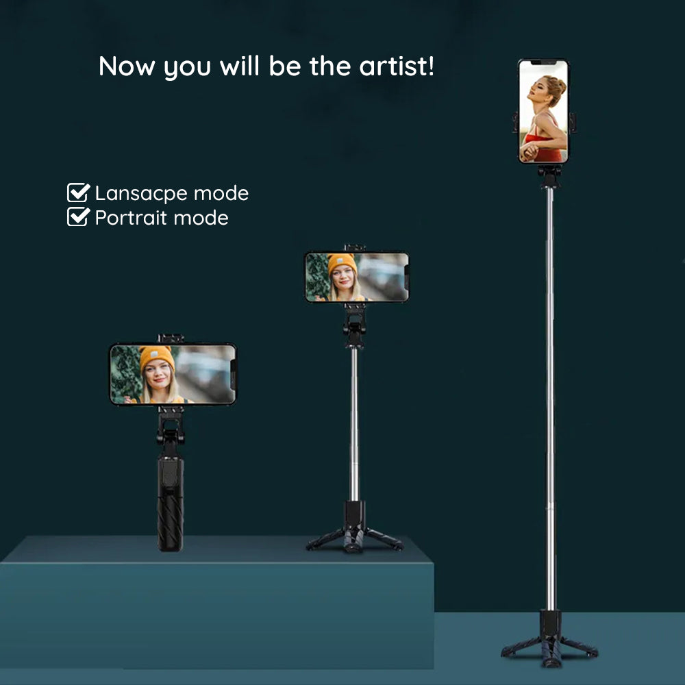 Selfie Stick Bluetooth Techsuit K03, Universal, Negro