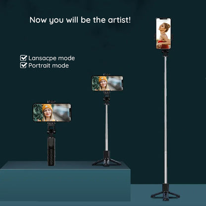 Selfie Stick Bluetooth Techsuit K03, Universal, Negro