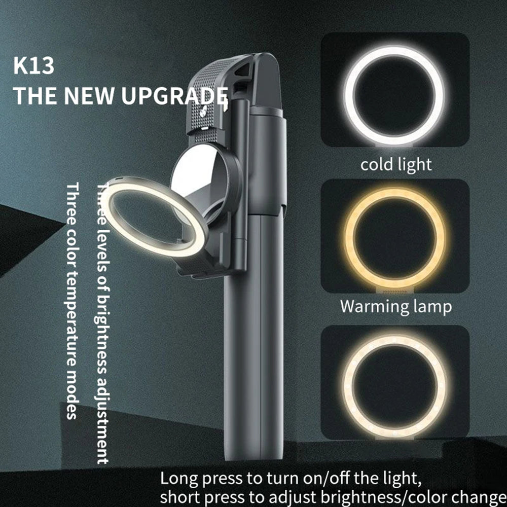 Selfie Stick Bluetooth Techsuit K13, Universal, Negro