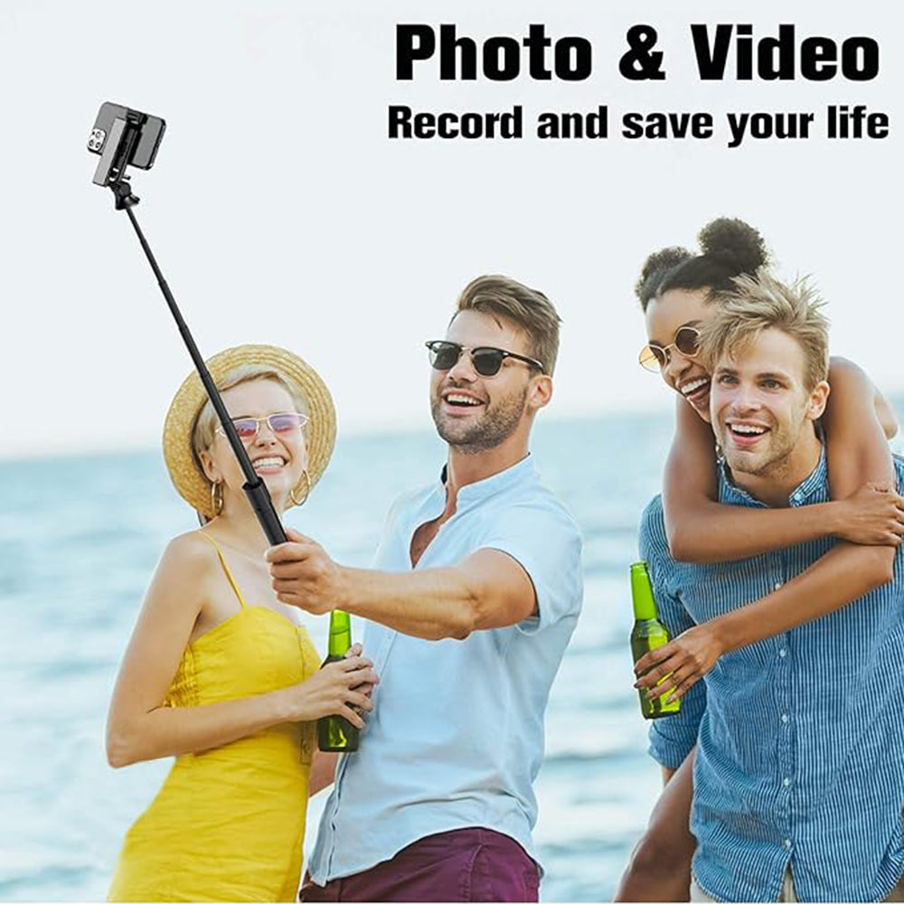 Selfie Stick Bluetooth Techsuit K22, Universal, Negro