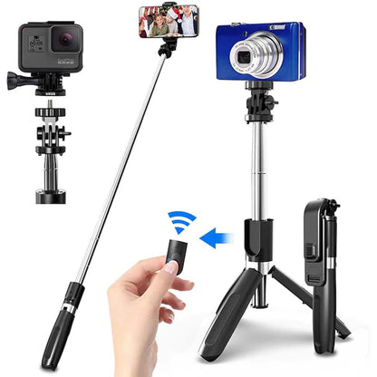 Selfie Stick Bluetooth Techsuit L02, Universal, Negro