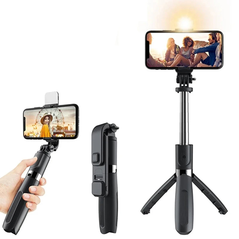 Selfie Stick Bluetooth Techsuit L02s, Universal, Negro