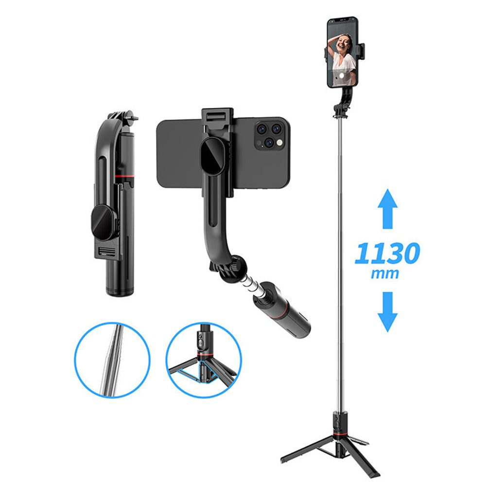 Selfie Stick Bluetooth Techsuit L13, Universal, Negro