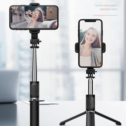 Selfie Stick Bluetooth Techsuit Q02, Universal, Negro
