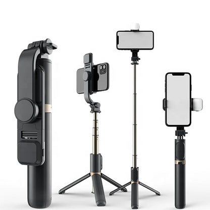 Selfie Stick Bluetooth Techsuit Q03s, Universal, Black