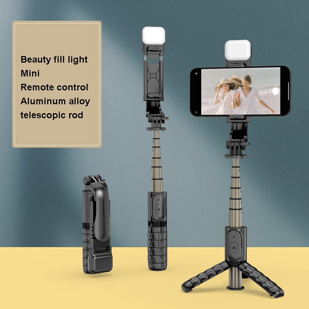 Selfie Stick Bluetooth Techsuit Q10s, Universal, Negro