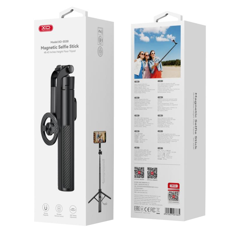 Selfie Stick Bluetooth XO Design SS30, Universal, Negro