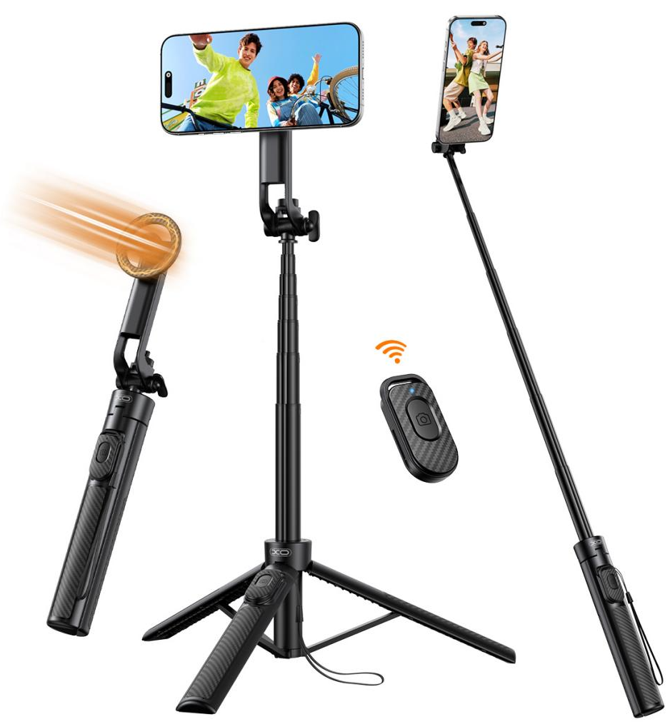 Selfie Stick Bluetooth XO Design SS30, Universal, Negro