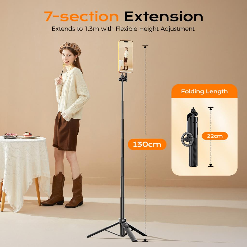 Selfie Stick Bluetooth XO Design SS30, Universal, Negro